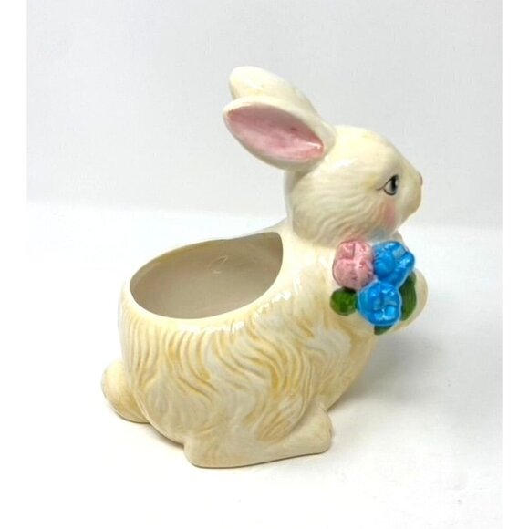 Target Ceramic Bunny Flowers Planter Treat Dish Spring Decor - Picture 5 of 6